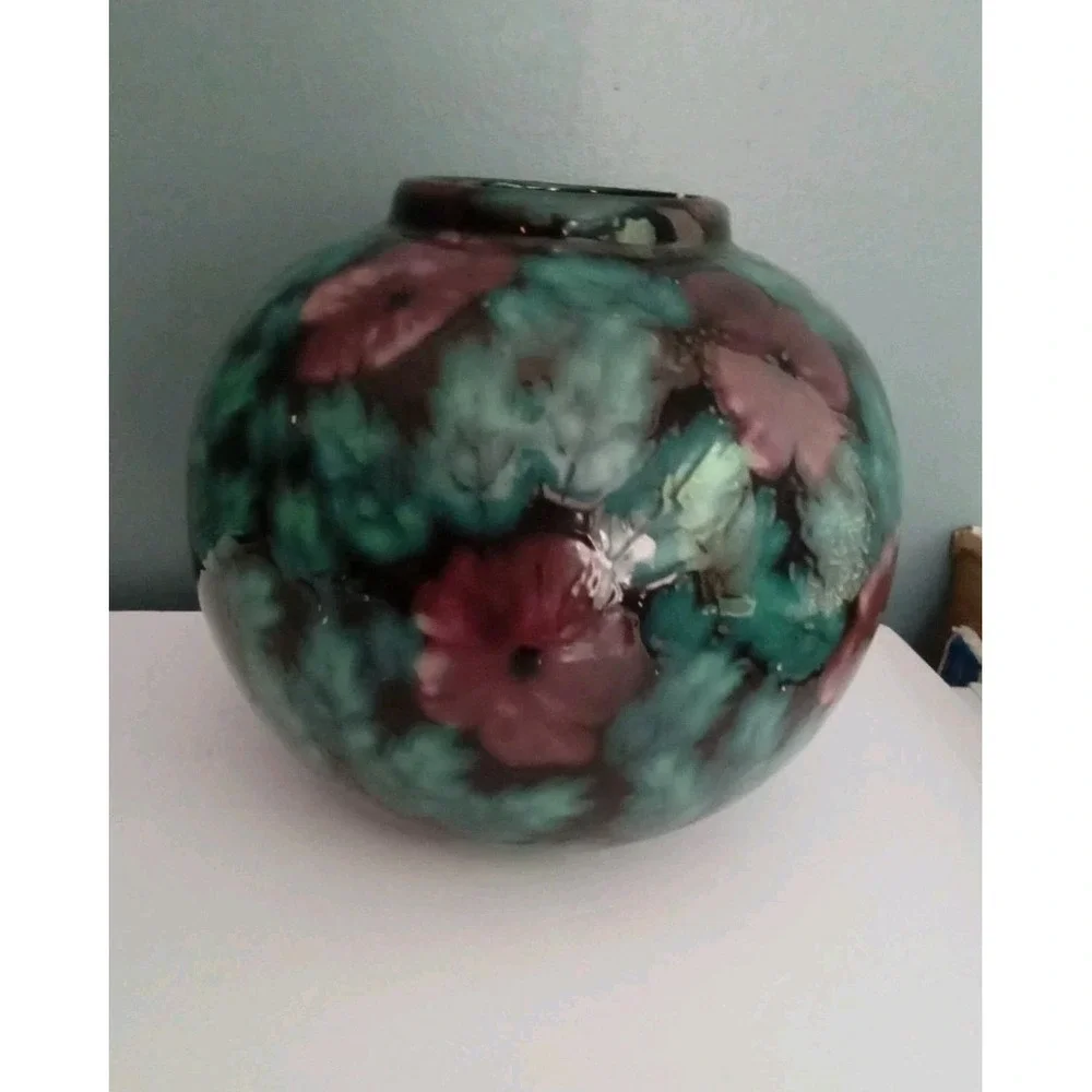 Floral‎ Vase Round Ceramic Accent Decor Table Vase Flower Vase Decor